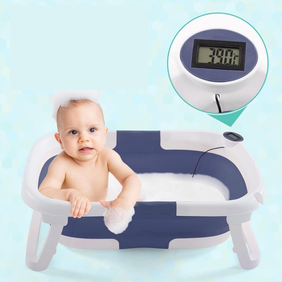 Baignoire Bébé Pliante avec Thermomètre – Sécurité et Confort au Quotidien